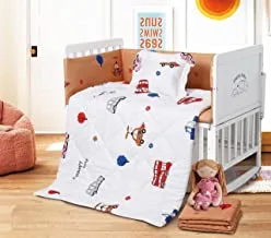 Hours 5-Pieces Star Printed Bedding Set Small Single Size Lucas-047