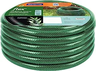 Tramontina 20m Flex Garden Hose in Green with 3-Layers PVC Fiber and Braided Polyester Cord
