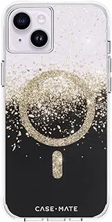 جراب Case-Mate iPhone 14 - Karat Onyx [حماية من السقوط بمقدار 10 أقدام] [متوافق مع MagSafe] غطاء مغناطيسي مع بريق لامع لطيف لهاتف iPhone 14 6.1 بوصة ، مضاد للخدش ، ممتص للصدمات ، مناسب نحيف