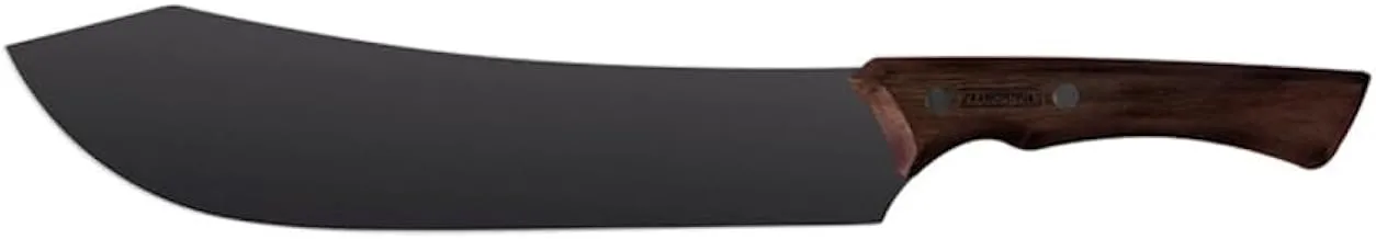 Tramontina Churrasco Black 10 Inches Meat Knife with Blackened Stainless Steel Blade and Wood Handle