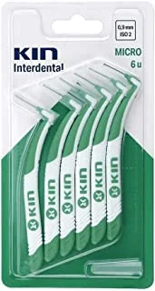 Kin 0.9 mm Micro Interdental Toothbrushes 6 Pieces