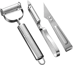 IBAMA Multifunctional Stainless Steel Peeler，Peeling and slicing vegetables and fruits in the kitchen，shaved & plucked 3 pieces