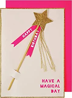 Meri Meri Magic Wand Birthday Card, Multicolour