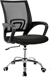 كرسي مكتب الكمبيوتر بتصميم جلاكسي ديزاين للمكتب والألعاب مع دعم للظهر والقطني اللون أسود - موديل Gdf-7825.