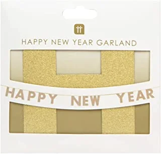 Talking Tables Luxe Happy New Year Gold Garland, 2 Meter Length