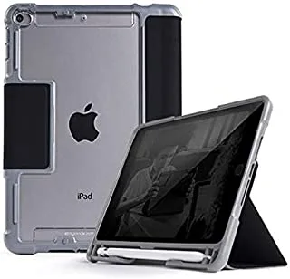 STM DUX PLUS DUO Rugged Case for iPad Mini 5th/4th Gen - Anti-Slip/Kids Friendly/Drop Protection Case, 360 degree protection, Clear Transparent Back, Sleep/Wake Function, Supports Multi View - Black