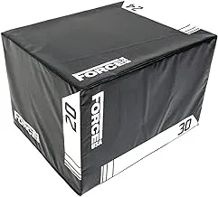 FORCE USA 3 in 1 Foam Plyo Box مع 3 صناديق منفصلة للقفز 20 بوصة ، 24 بوصة ، 30 بوصة (51 سم ، 61 سم ، 76 سم)