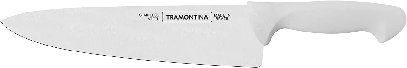 Tramontina Premium 10 Inches Chef Knife with Stainless Steel Blade and White Polypropylene Handle