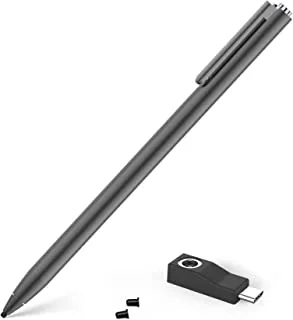Adonit Dash 4 ، قلم متعدد الأجهزة لجهاز iPad وشاشة تعمل باللمس ، قلم رصاص رقمي نشط من وضع Duo مع رفض راحة اليد ، متوافق مع iPad و iPhone و Android والمزيد - أسود جرافيت