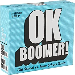 Games Adults Play OK Boomer - The Old School vs. New School Trivia Game, Blue Sky, Includes 220 Cards