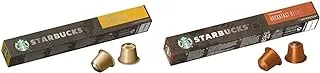Starbucks Blonde Espresso Roast By Nespresso Box of 1 Capsules & Breakfast Blend By Nespresso Box Of 10 Capsules