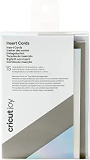 Cricut Joy Holographic Insert Cards, Gray and Silver