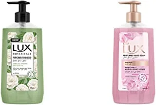 Lux Botanicals, Perfumed Hand Wash, For All Skin Types, Camelia & Aloe Vera, 500Ml & Antibacterial Liquid Handwash Glycerine Enriched, Soft Rose For All Skin Types, 500Ml