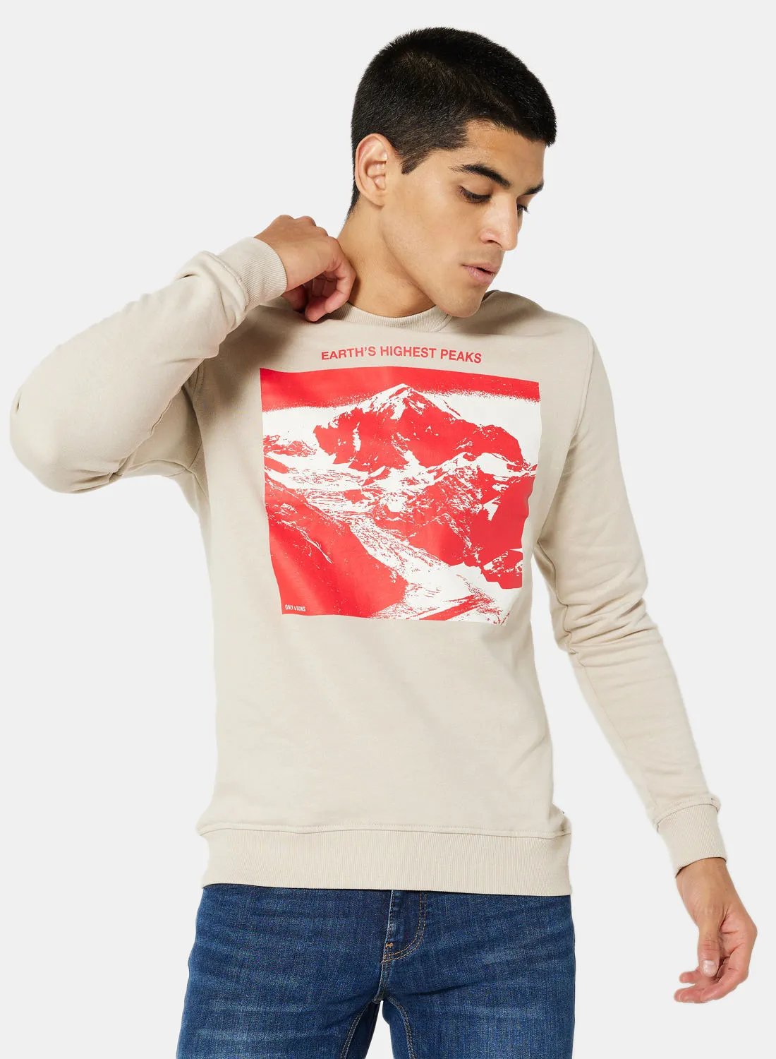 Only & Sons Dylan Graphic Crew Neck Sweater