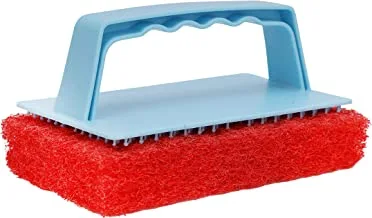 Royalford Royalbright Heavy Duty 3-in-1 Scrubbing Brush- RF10640 Multi-Purpose Scrub for Cleaning Kitchen Superior Quality Cleaning Brush Comfortable Grip Red, Blue, Black and White One-Piece