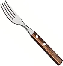 Tramontina Stainless Steel Table Fork with Treated Brown Polywood Handle