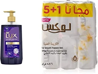 Lux Perfumed Hand Wash Magical Beauty, 500 ml & Soap Bar Creamy Perfection, 75G - Pack of 6, 67857542