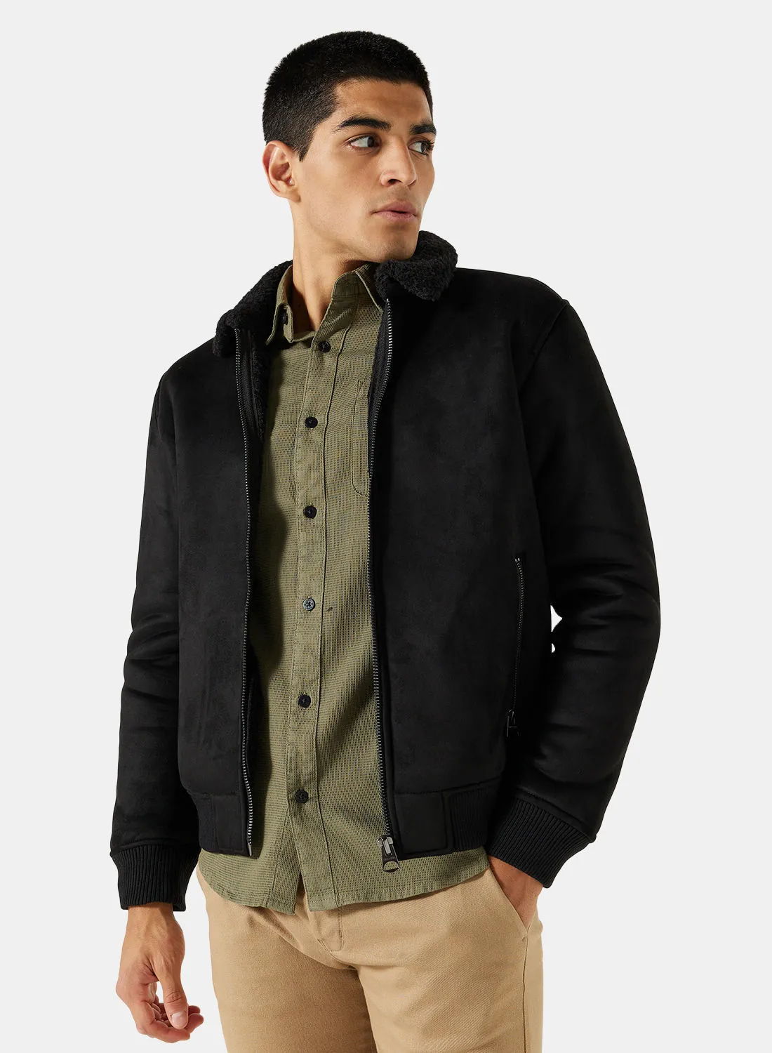 ONLY & SONS Thor Collared Zip Through Jacket