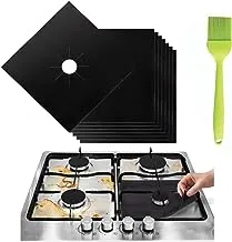 SHOWAY Stove Burner Covers - Gas Range Protectors Countertop Accessories For Kitchen REUSable, CUStomizable, Non Stick, Dishwasher Safe, Heat Resistant Stovetop Guard 8 Pack, One Size