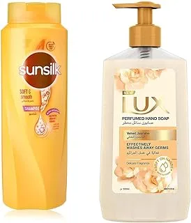 Sunsilk Shampoo Soft & Smooth, 700Ml & Lux Perfumed Hand Wash Velvet Touch, 500Ml