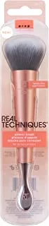 REAL TECHNIQUES Dual-Ended Primer Facial Skincare Brush & Stainless Steel Scoop, 1 Count, Pink