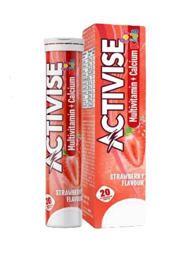 Activise Activise Kids Multivitamin + Calcium Effervescent Tablets, Strawberry 20's