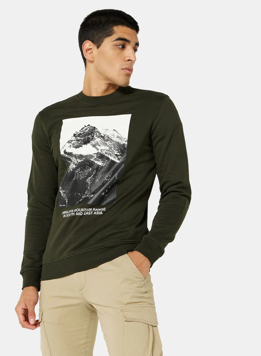 Only & Sons Dylan Graphic Crew Neck Sweater