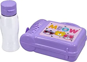 RoyalFord Lunch Box with Water Bottle for Kids RF10824 Plastic Lunch Box Perfect for Schools, Multicolor
