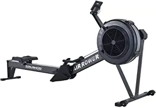 Sparnod Fitness SR-90 Commercial Air Rowing Machine for Full Body Workout at Home - Foldable Air Resistance Rower Machine with LCD Performance Monitor Display and Flywheel