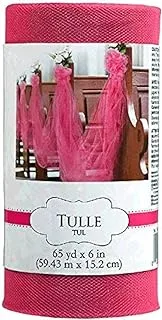 Bright Pink Tulle Spool 65yd x 6in