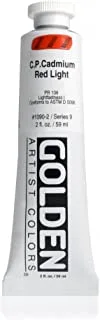 Golden Heavy Body Acrylic Color 59 ml, 1090-2 C.P. Cadmium Red Light