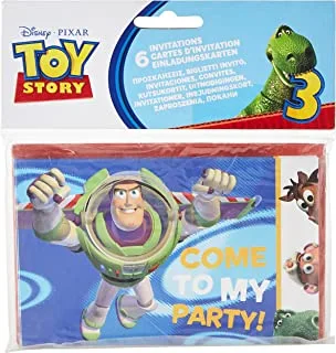 Disney The Toy Story Invitation Card Blue