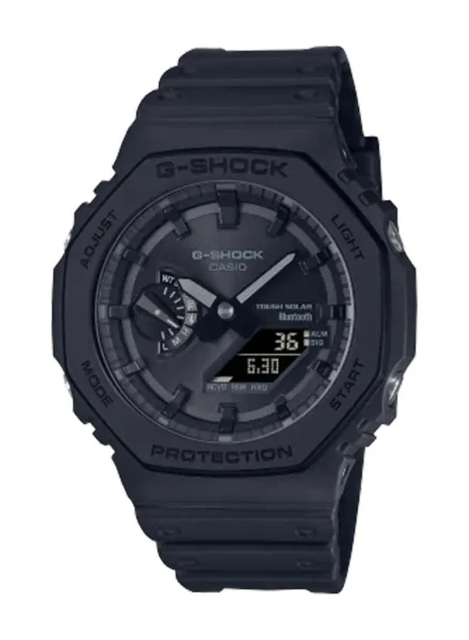 CASIO Analog Plus Digital Round Wrist Watch With Resin Strap GA-B2100-1A1DR