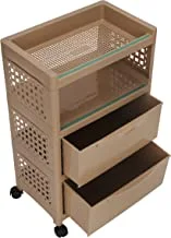 Royalford Three Layer Storage Cabin, RF10435| Portable & Lightweight Storage Organizer | Shelf Stackable Cabinet | Perfect for Bedroom, Closet, Entryway, Dorm Room