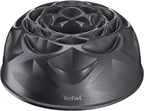 TEFAL Baking Mold | Geometric Bundt Pan 25 cm | Perfectly Even Golden-Brown Results | Non-Stick Coating Inside and Out | Easy Cleaning | Black | Modern Faceted Cake Pan | 2 Years Warranty | J3030104