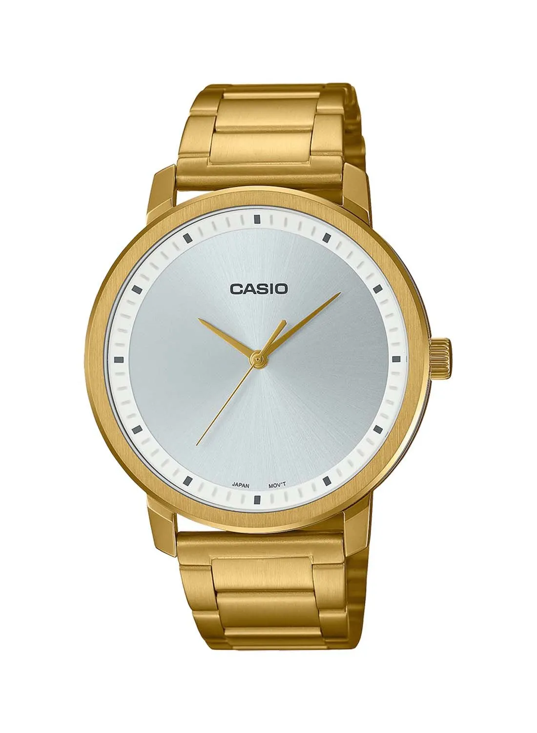 CASIO Analog Round Waterproof Wrist Watch With Stainless Steel MTP-B115G-7EVDF