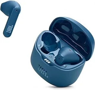 JBL Tune Flex True Wireless Noise Cancelling Earbuds, Pure Bass, ANC + Smart Ambient, 4 Microphones, 32H of Battery, Water Resistant & Sweatproof, Comfortable Fit - Blue, JBLTFLEXBLU, One Size