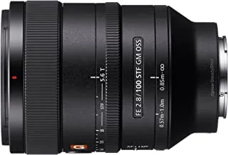 سوني SEL100F28GM 100mm f2.8 Medium-Telephoto Fixed Prime Camera Lens أسود