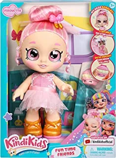 Kindi Kids Fun Time Friends - Pre-School Play Doll, Pirouetta - for Ages 3+ | Changeable Clothes and Removable Shoes