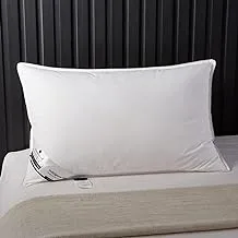 DONETELLA 2 Kg Cotton Hotel Pillows - Luxury Down Alternative Filling Pillow 100% Breathable Cotton Cover Skin-Friendly (1-Pack x 2000 gms Each Fit Size 50 x 75 cms) (Pack of 1) (مخدة فندقية)