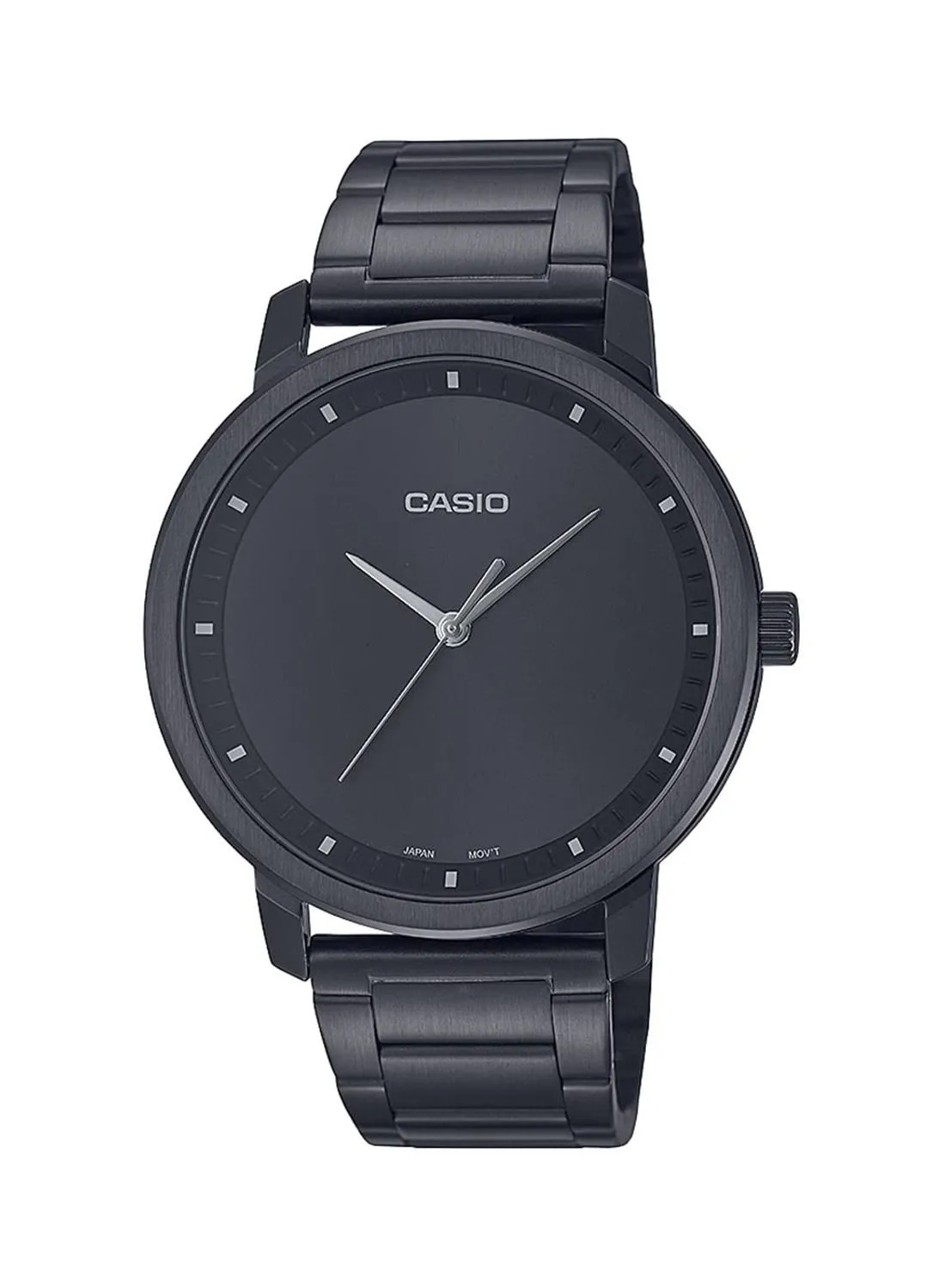 CASIO Analog Round Waterproof Wrist Watch With Stainless Steel MTP-B115B-1EVDF