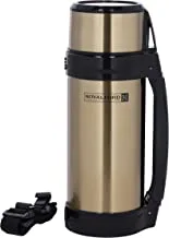 Royalford Travel Vacuum Bottle, 1.8L Capacity, Rf10495 Stainless Steel Vacuum Bottle Double Wall Insulation Keeps Drink Hot Or Cold For Hours Stainless Steel Thermos For Cold & Hot Beverages, Assorted