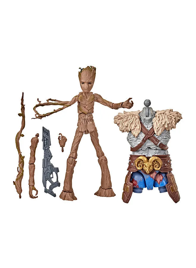 MARVEL Legends Series Thor- Love And Thunder Groot Action Figure 6-Inch Collectible Toy With 4 Accessories