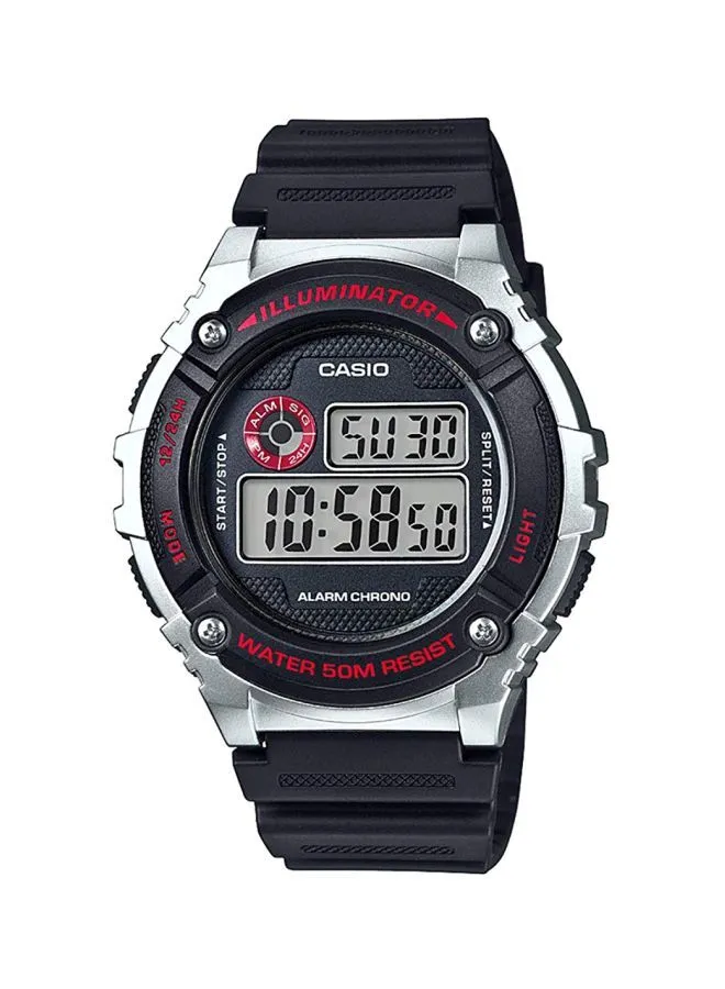 CASIO Resin Digital Wrist Watch W-216H-1CV