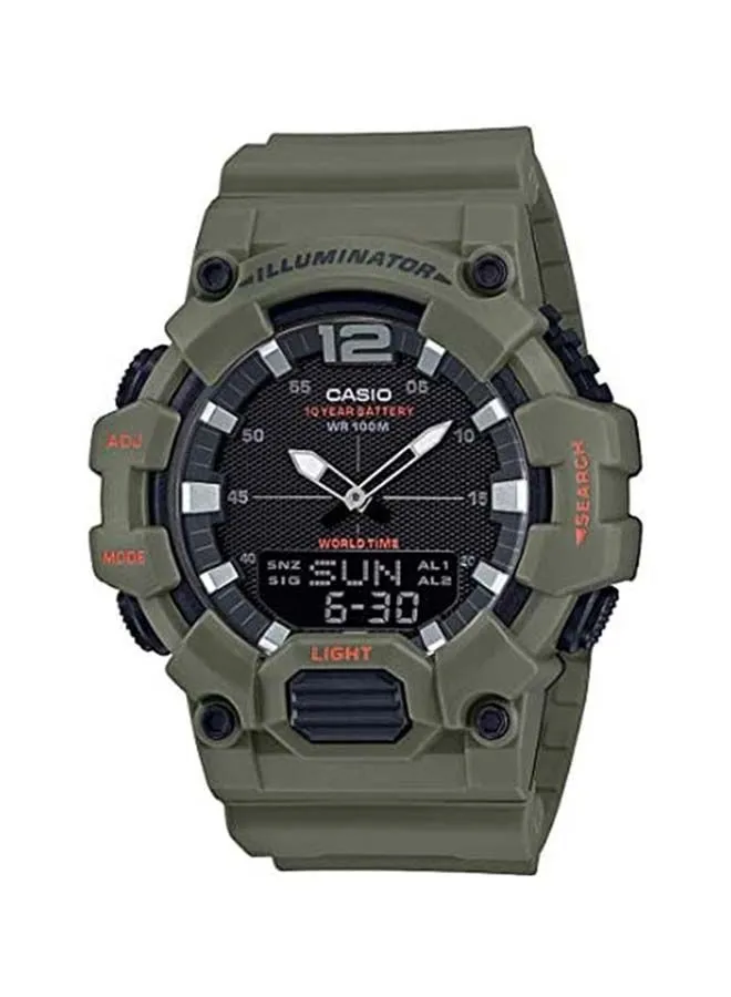 CASIO Men's Resin Analog & Digital Watch HDC-700-3A2VDF - 49 mm - Green
