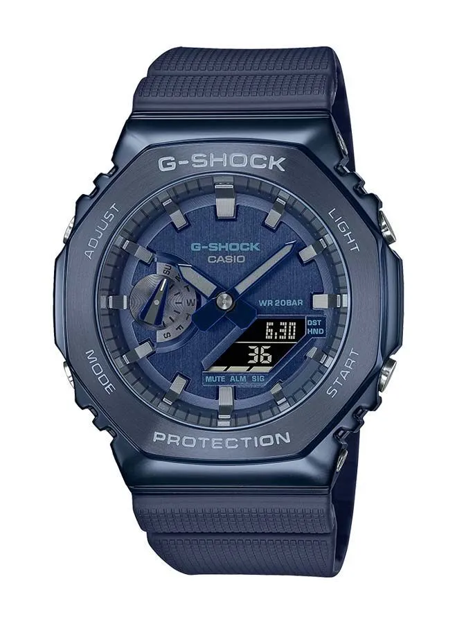 كاسيو ساعة يد رقمية مثمنة بسوار من الراتنج GM-2100N-2ADR