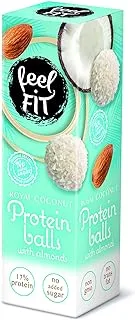 Feel Fit Coconut Protein Wafer Balls 27g with Almonds, No Added Sugar (Pack of 1)