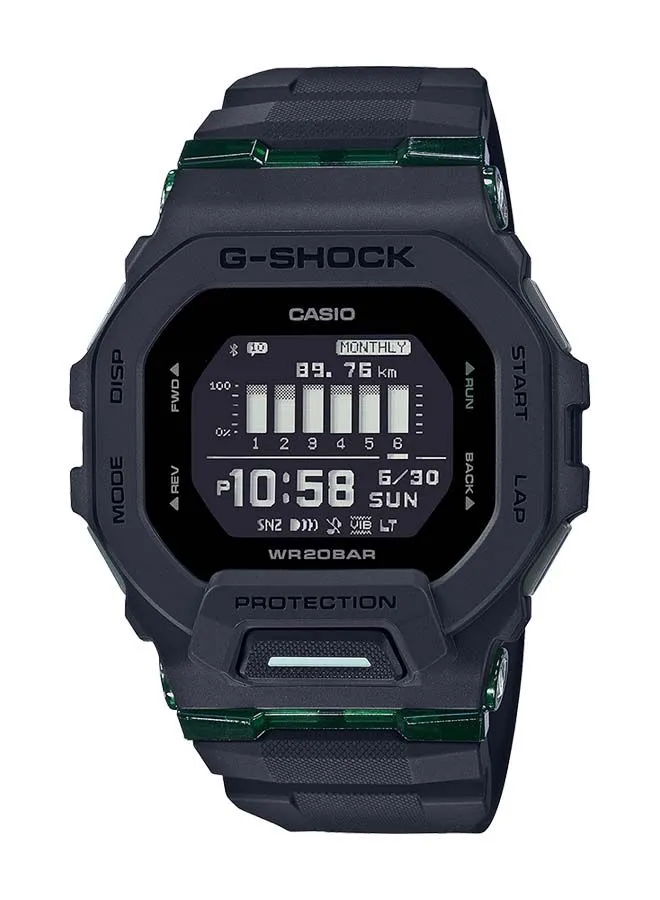 CASIO Digital Square Wrist Watch With Resin Strap GBD-200UU-1DR