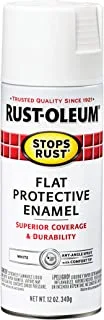 Rust-Oleum 7790830 Stops Rust Spray Paint, 12 Oz, Flat White