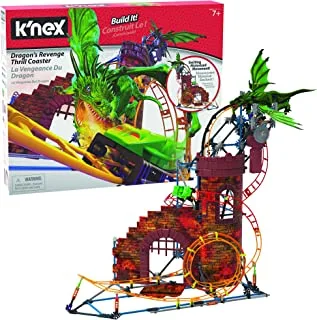 K'Nex Thrill Rides 34043 Dragon'S Revenge Thrill Roller Coaster Building Set (578 Pieces)